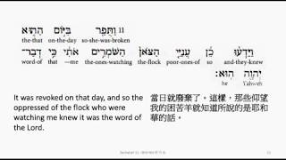 Zechariah 11: Hebrew interlinear audio Bible 希伯來文聖經:撒迦利亞書第十一章