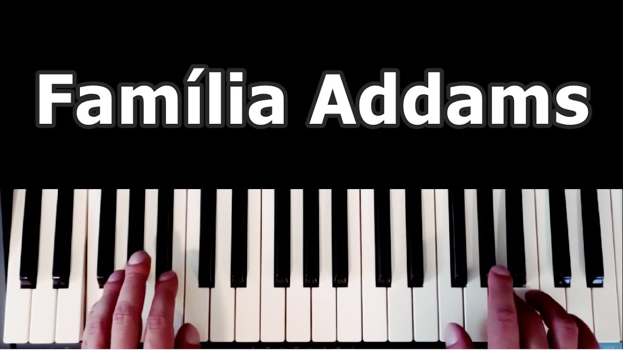 Como tocar o tema do filme A FAMÍLIA ADDAMS com as duas mãos (teclado e piano - iniciante)