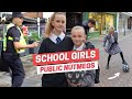 SCHOOL GIRLS with CRAZY FOOTBALL SKILLS!? (Public Nutmegs)