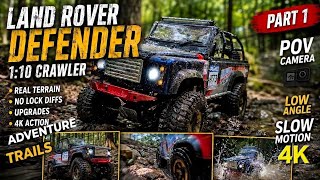 RC Land Rover Defender 1:10 Extreme Off-Road Test | Unlocked Diffs Action! (Part 1) 4K