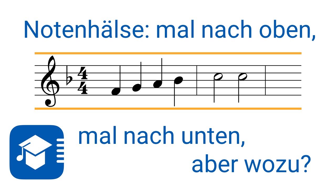 Blick Nach Links Unten Bedeutung Warum zeigen Notenhälse manchmal nach oben und manchmal nach unten