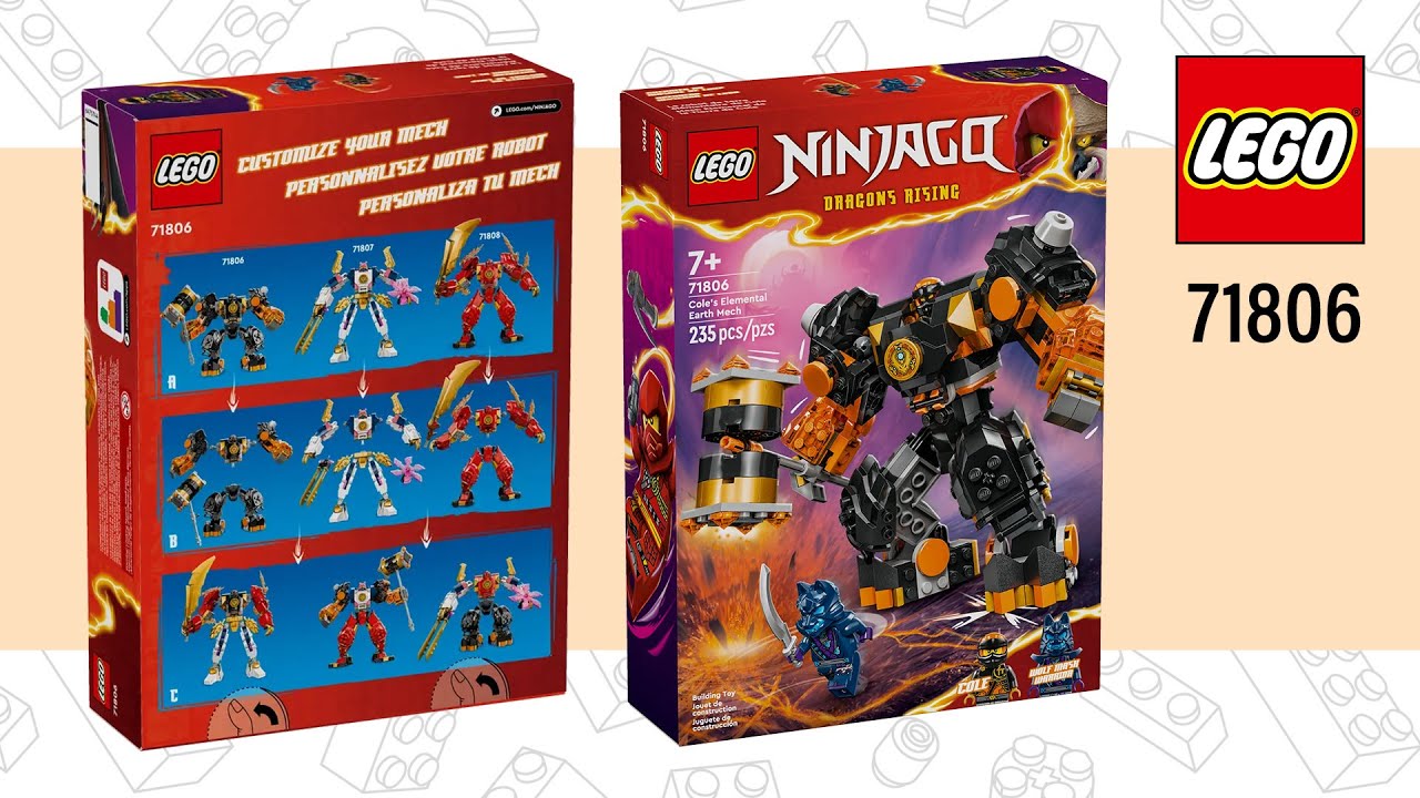 東牛 LEGO NINJAGO Dragons Rising Cole's Elemental Earth Mech (71806