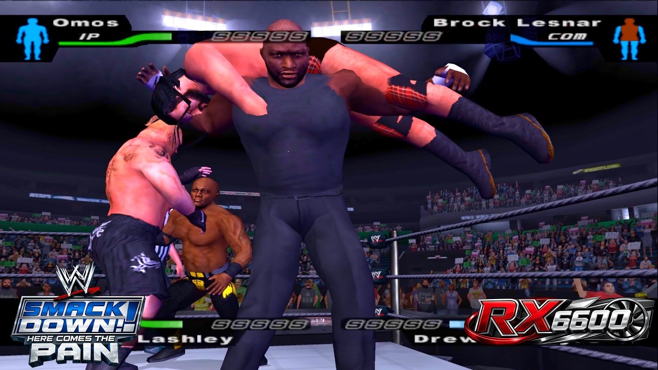 Omos vs. Brock Lesnar vs. Bobby Lashley vs. Drew Mcintyre |  4-Man Battle Royal | WWE Smackdown!🔥🔥🔥