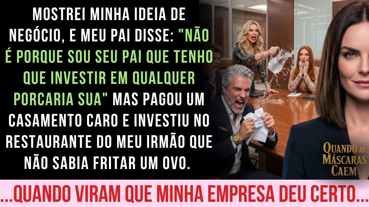 «O teu projeto é uma porcaria.» Foi o que o meu pai disse no casamento do meu irmão, depois de financiar um restaurante de fumo. Eu pedira metade do dinheiro para a minha empresa de cibersegurança...