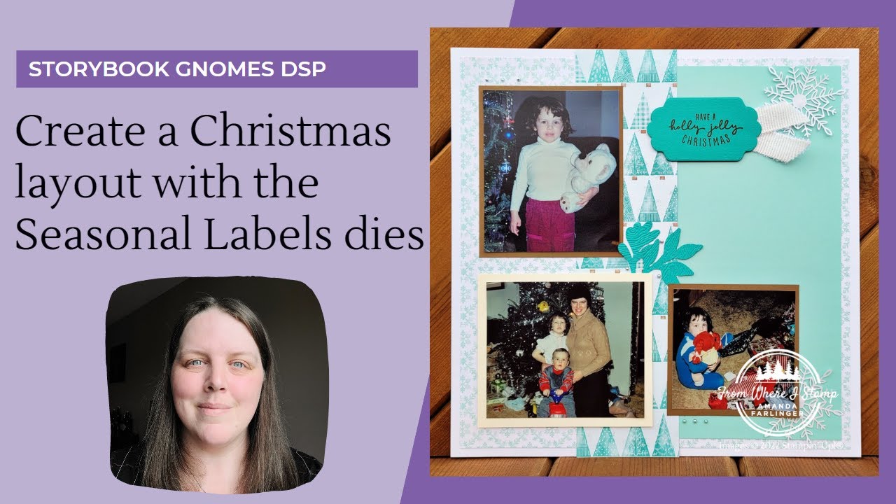 Create a Christmas Scrapbook layout with the Storybook Gnomes DSP ...