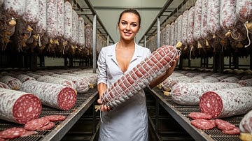 How Salami Is Made 🍖  Inside the World’s Biggest Salami Factories & Mass Production Process