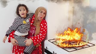 مريم حرقت بيتنا || مقلبت ابوها