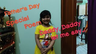 Daddy, Daddy let me say | Father's Day Special Rhymes | English poem for kids with lyrics