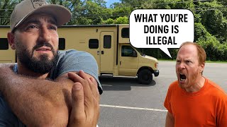 WEIRD GUY AT THE REST STOP WANTED TROUBLE...