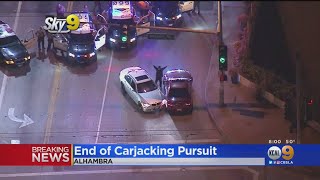 At Least 1 Carjacking Suspect Arrested After Pursuit Ends In Alhambra