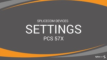 Settings - PCS 57x