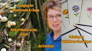 Painting On Wildflower Seed Paper With Inktense Pencils Foraging For Chanterelles And Chaga
