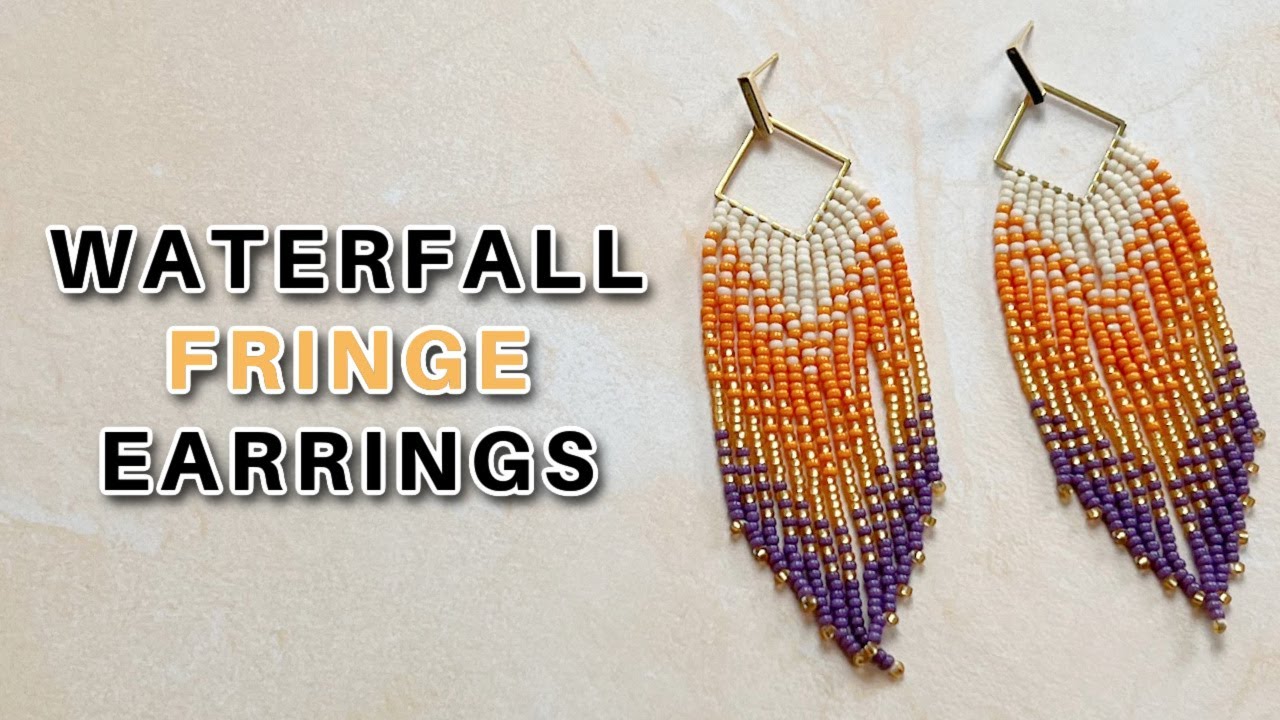 How to Make Waterfall Fringe Earrings with Miyuki Seed Beads