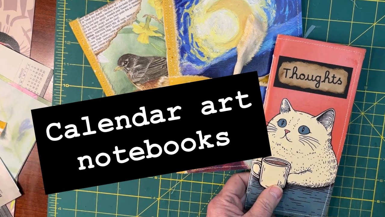 Let’s use LAST YEAR’S CALENDAR ART to make three cool notebooks at once! ~ 