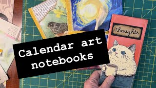 Let’s use LAST YEAR’S CALENDAR ART to make three cool notebooks at once! ~ #junkjournalideas