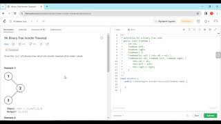 94. Binary Tree Inorder Traversal | Leetcode | Binary Tree | DSA