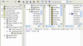 Crystal Reports Tutorial Conditionally Formatting a Field Business Objects Training Lesson 10.4