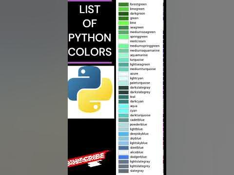 PYTHON BASIC PLOTTOING MATPLOTLIB | YouTube Shorts| COLORS LIST IN ...