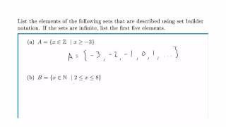 Set Theory Example: Set Builder Notation