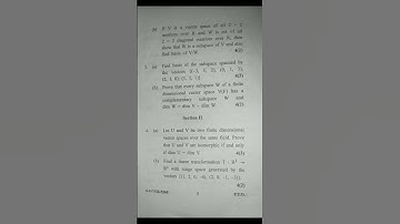 B.A./B.Sc. sem.6 mathematics LINEAR ALGEBRA question paper CDLU 2022