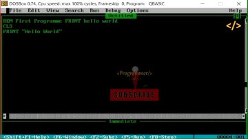 First Programme in Qbasic "Hello World" #lavsgoodlife