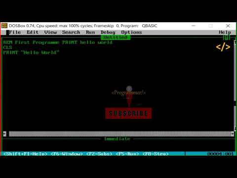 First Programme in Qbasic "Hello World" #lavsgoodlife