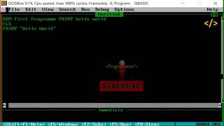 First Programme in Qbasic "Hello World" #lavsgoodlife