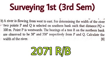 Surveying 1st Numerical from Compass Survey | Unit:2 | 2071 R/B | Prashant YT | CTEVT |