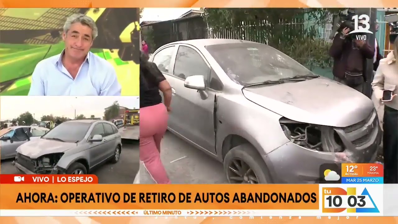 Operativo de retiro de autos abandonados en Lo espejo: Era taller ilegal | Tu Día | Canal 13