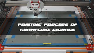 3D Printing Process of Double-Sided Luminous Snowflake Signage screenshot 4