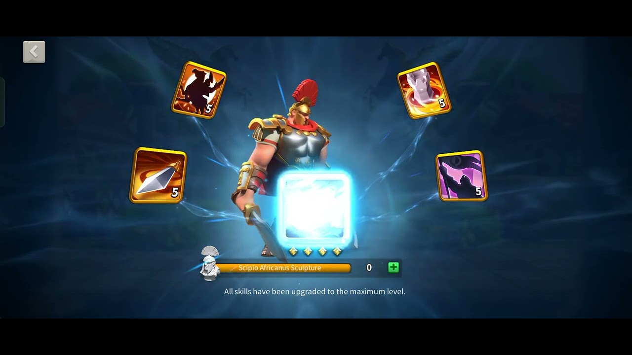 first max skill level commander rok