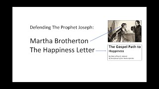 Martha Brotherton Affidavit and the 'Happiness Letter'
