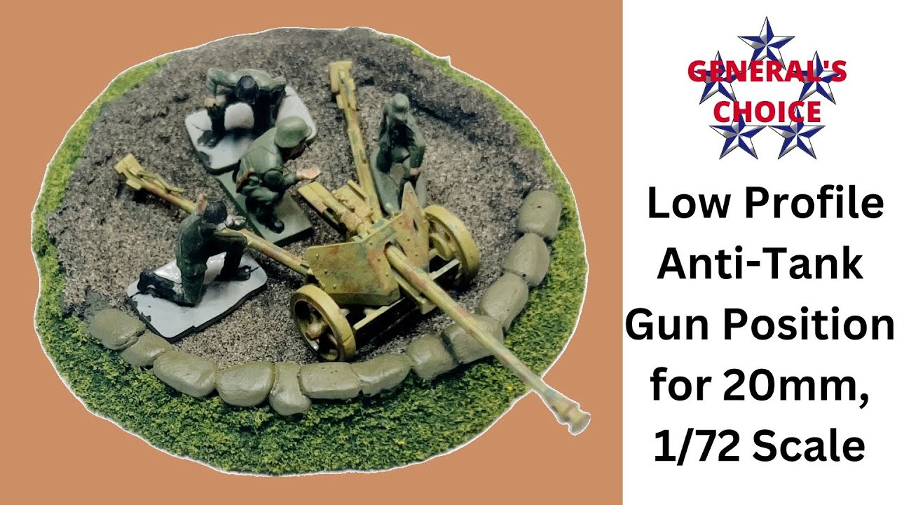 1/72 Scale Anti-Tank Gun Positions | Unfinished Resin Terrain for Military Dioramas & Wargames