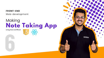 Note Taking App using JavaScript and ReactJs | Day 06