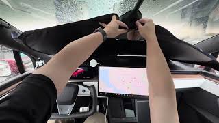 How to install and fold the front windshield