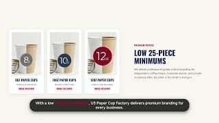 Custom Printed Paper Cups (Only 25 MOQ!) - US Paper Cup Factory 🇺🇸 #smallbusiness #marketing #custom