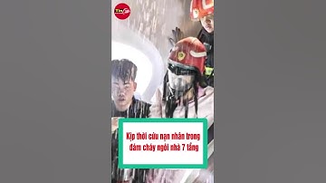 Cháy nhà trong đêm ở Hà Nội, cảnh sát giải cứu chủ nhà mắc kẹt trên tầng 7 #shorts  #tintuc #tin