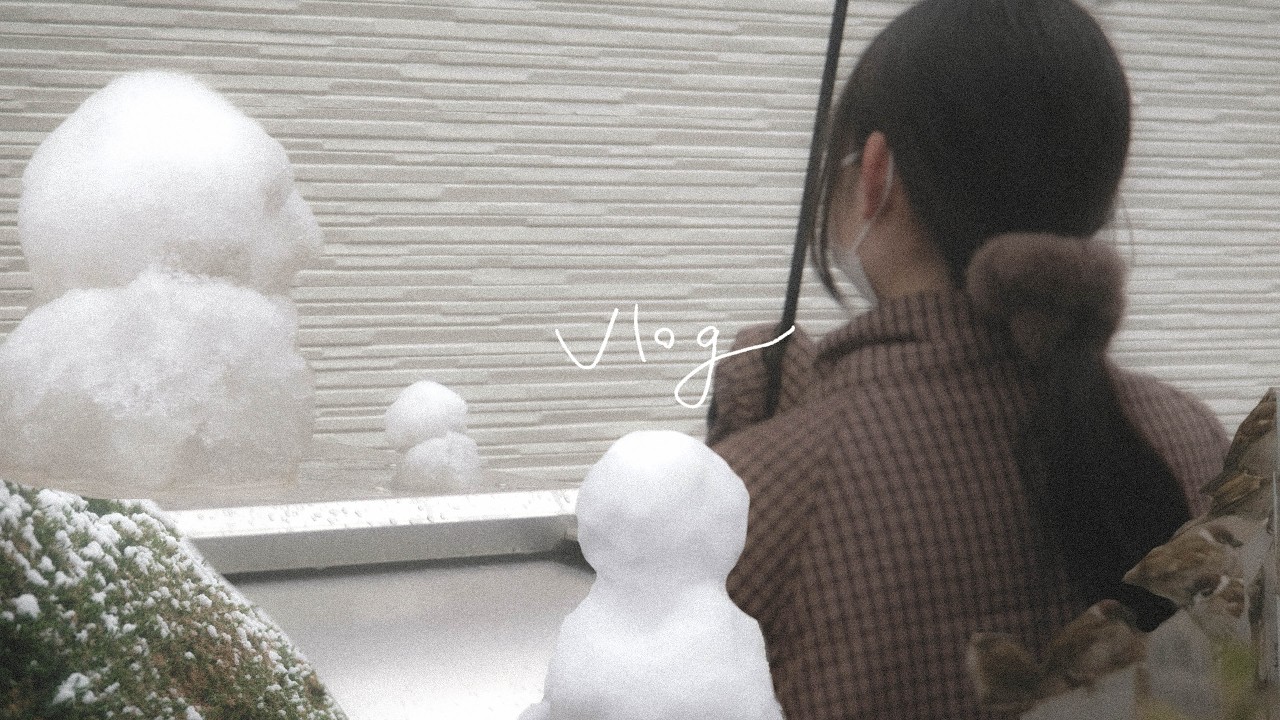 Osaka vlog｜雪の中彼女とお散歩｜寒い