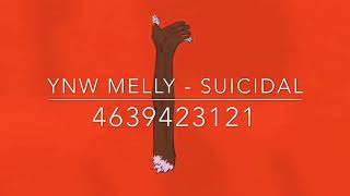 Ynw Melly Suicidal Roblox Id Youtube - roblox song code for suicide