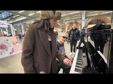 Serious Couple Turn Up At The Public Piano