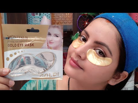 Mond'sub bio Gold eye mask review & demo | eyemask for darkcircle puffy eye fineline & wrinkle |RARA