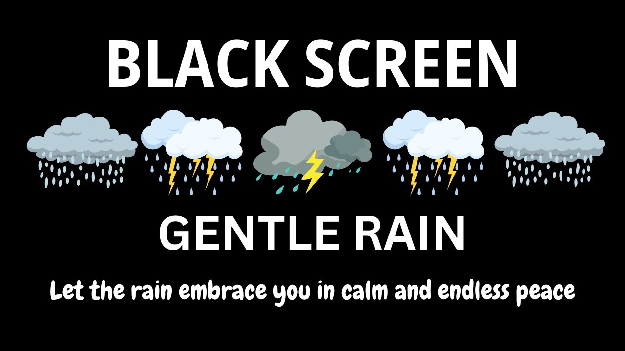 Heavy Thunderstorm Rain Sounds BLACK SCREEN | Deep Sleep and Total Relaxation