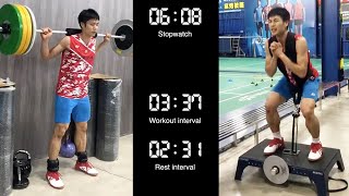 Chou Tien Chen CIRCUIT TRAINING to become like One Punch Man