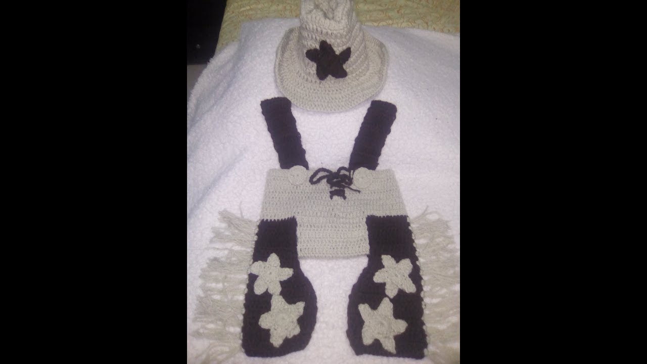 Traje vaquero con sombrero para bebe 3 6 meses