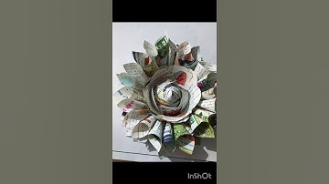wall hanging flower with newspaper