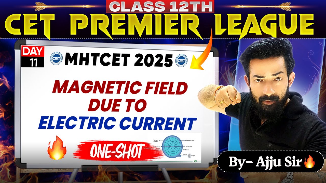 🤩Magnetic Field Due To Electric Current | MHT-CET 2025 | C.P.L🎯| Score 99%ile🏆| PCMB | By Dube Jee
