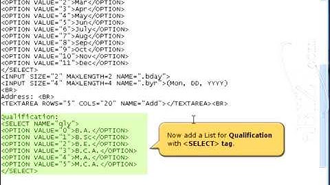 html - how to create Forms in HTML /  Frames and Input Elements / buttons