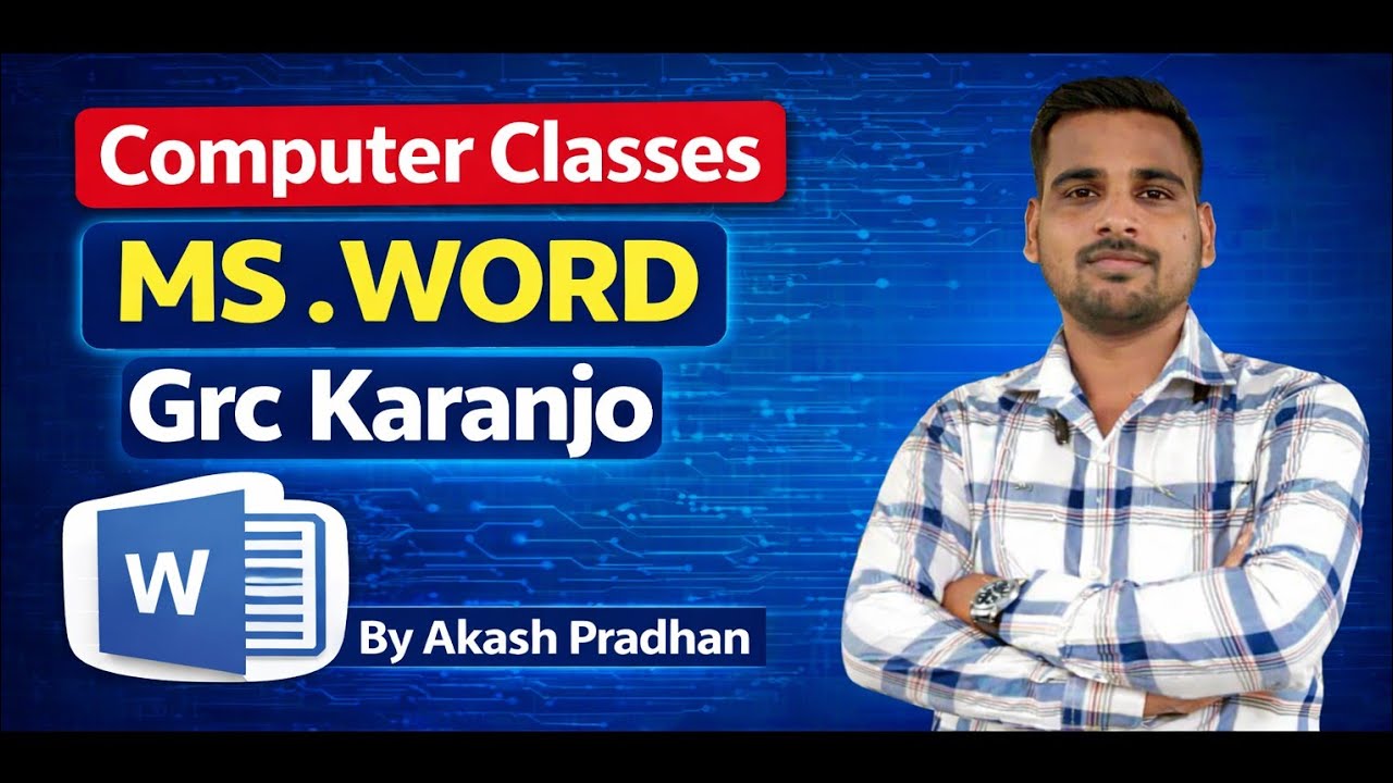 Computer classes ,GRC Karanjo ,Akash sir, Ms word #computer #,it - YouTube