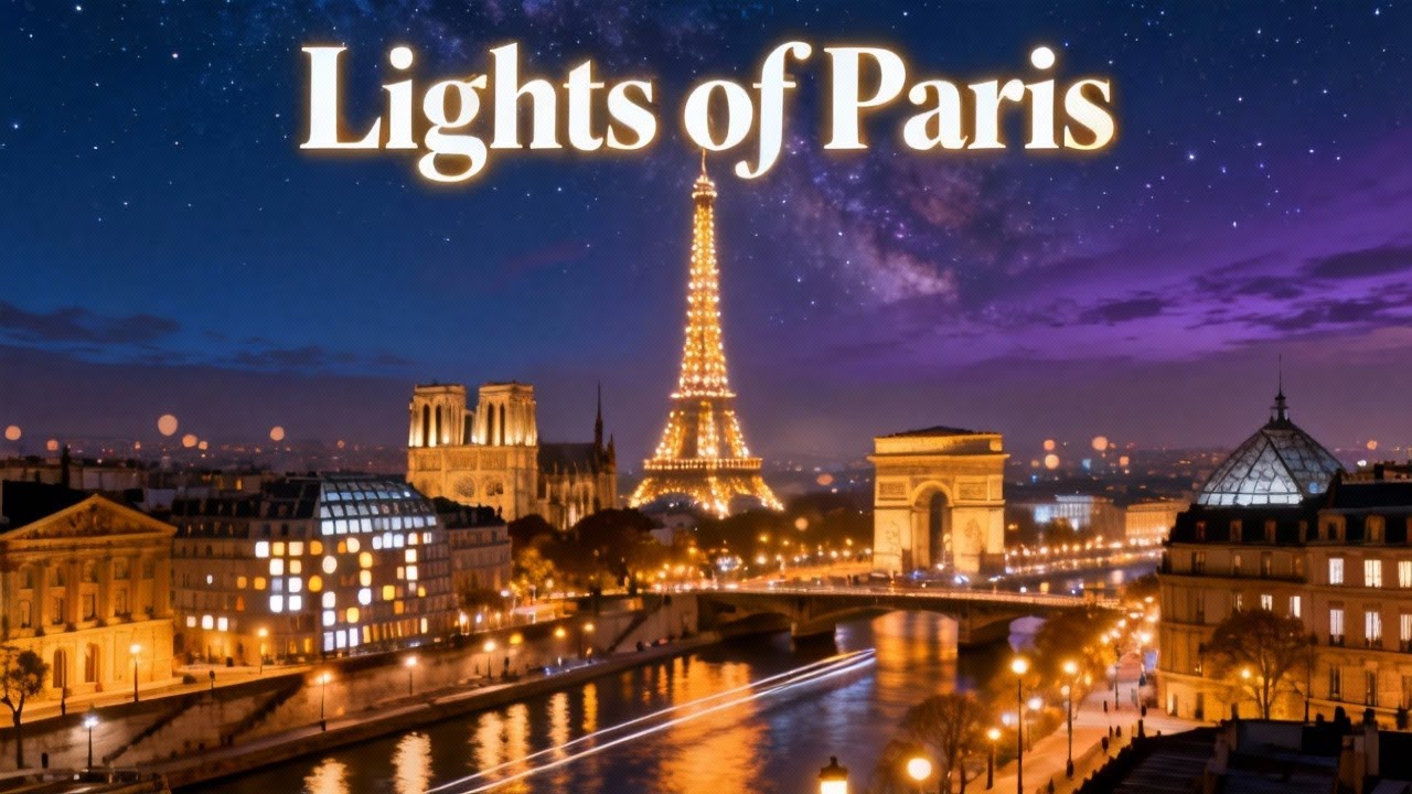 Lights of Paris | Romantic City Night Music | Parisian Glow