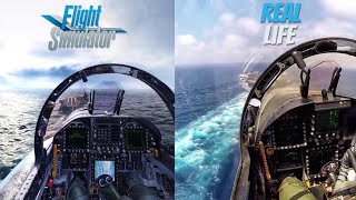 Flight Simulator vs Real Life | F/A-18 Carrier Landing MAX GRAPHICS screenshot 1